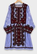 Hand - Embroidered Dress Pretty Lilac