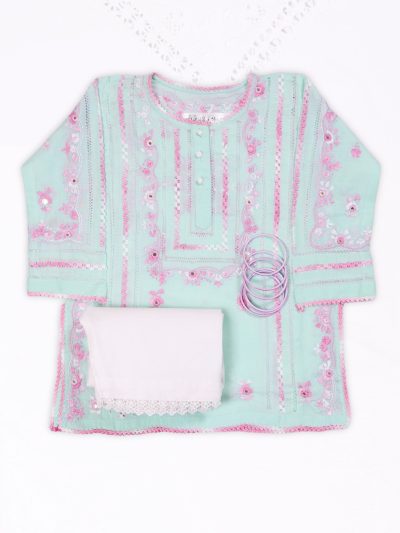 Pink Ferozi Taarkashi - Mini (Mummy & Me)